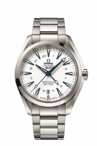 Omega Seamaster Aqua Terra 150M Co-Axial 43 GMT Titanium / White / Bracelet / GoodPlanet 231.90.43.22.04.001 (23190432204001)